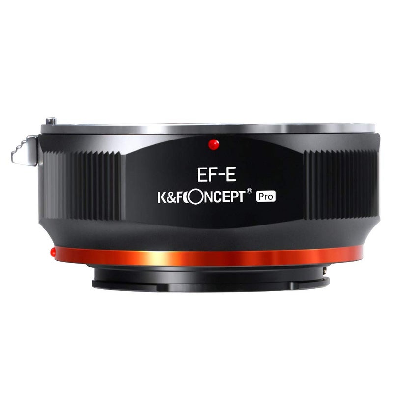 K&F CONCEPT EF EF-S Lens to NEX Adapter Plus, Manual Focus Lens Adapter with Matting Varnish Design Compatible with Sony Alpha E Mount Mirrorless Cameras - Image 1