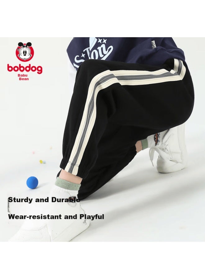 Bobdog Boys' Pants Spring And Autumn Youth Tapered Sweatpants Children's Loose Long Pants For Older Kids Casual Sports Pants - Image 1