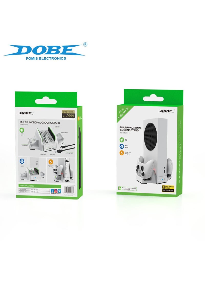 DOBE - Cooling Stand for Xbox Series S, Vertical Cooling and Charging Stand, cooling station, Dual Controller USB Ports 2 x 800mAh Rechargeable Batteries for XSX|S/One S/One X/One cooling system coolingfan - Image 1
