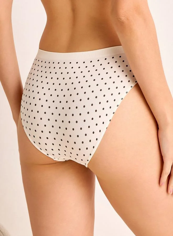 Splash FAV Intimates Polka Dot Print Bikini Briefs
