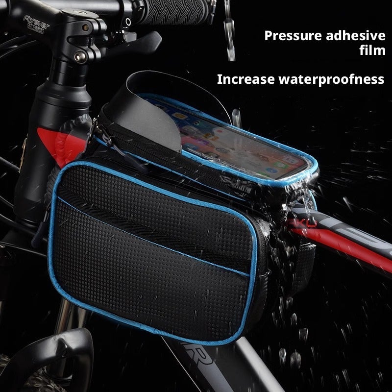 Bicycle Top Tube Bag Waterproof Phone Holder Crossbar Bag - Image 3