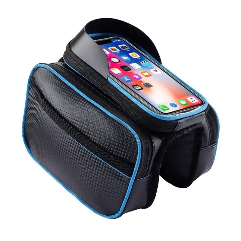 Bicycle Top Tube Bag Waterproof Phone Holder Crossbar Bag - Image 5