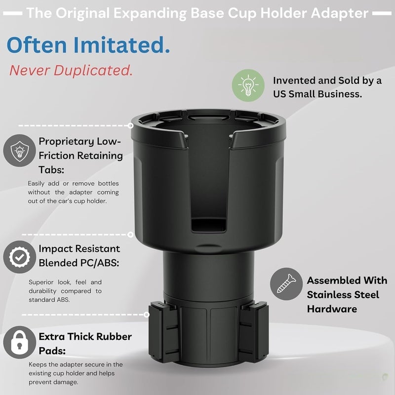Multifunctional Car Cup Holder Expander with Adjustable Base for Large Bottles - Image 2