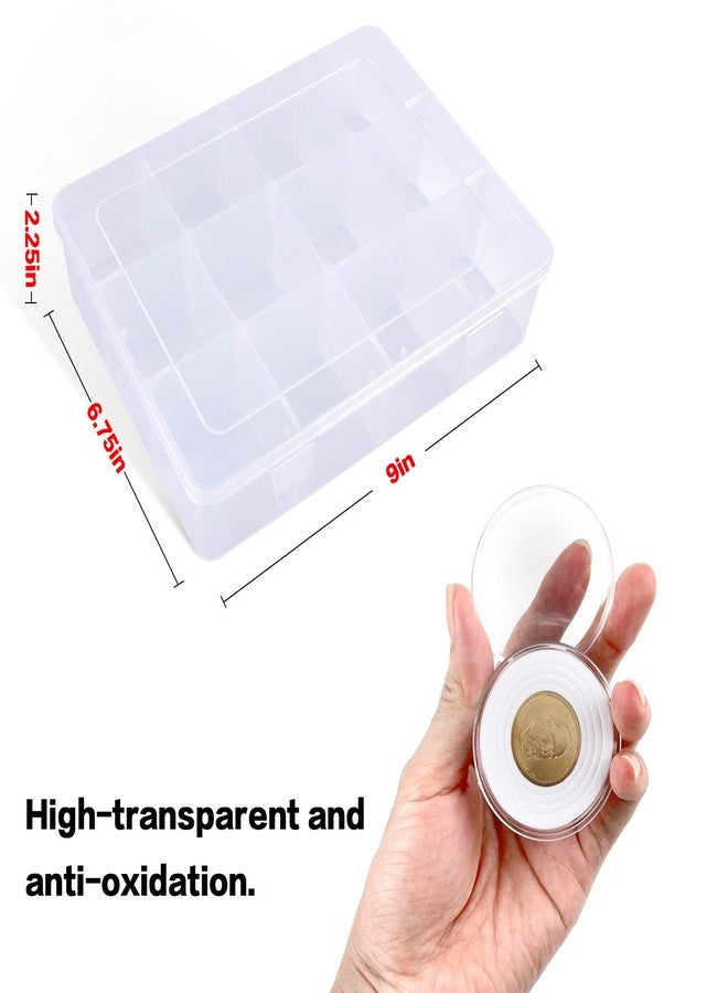 ALCYON 84 Pieces 46 mm Coin Capsules, with Foam Gasket and Plastic Storage Organizer Box, Coins Holder Collector Case for Coin Collection Supplies 6 Sizes (20/25/27/30/38/46mm) - Transparent - Image 5