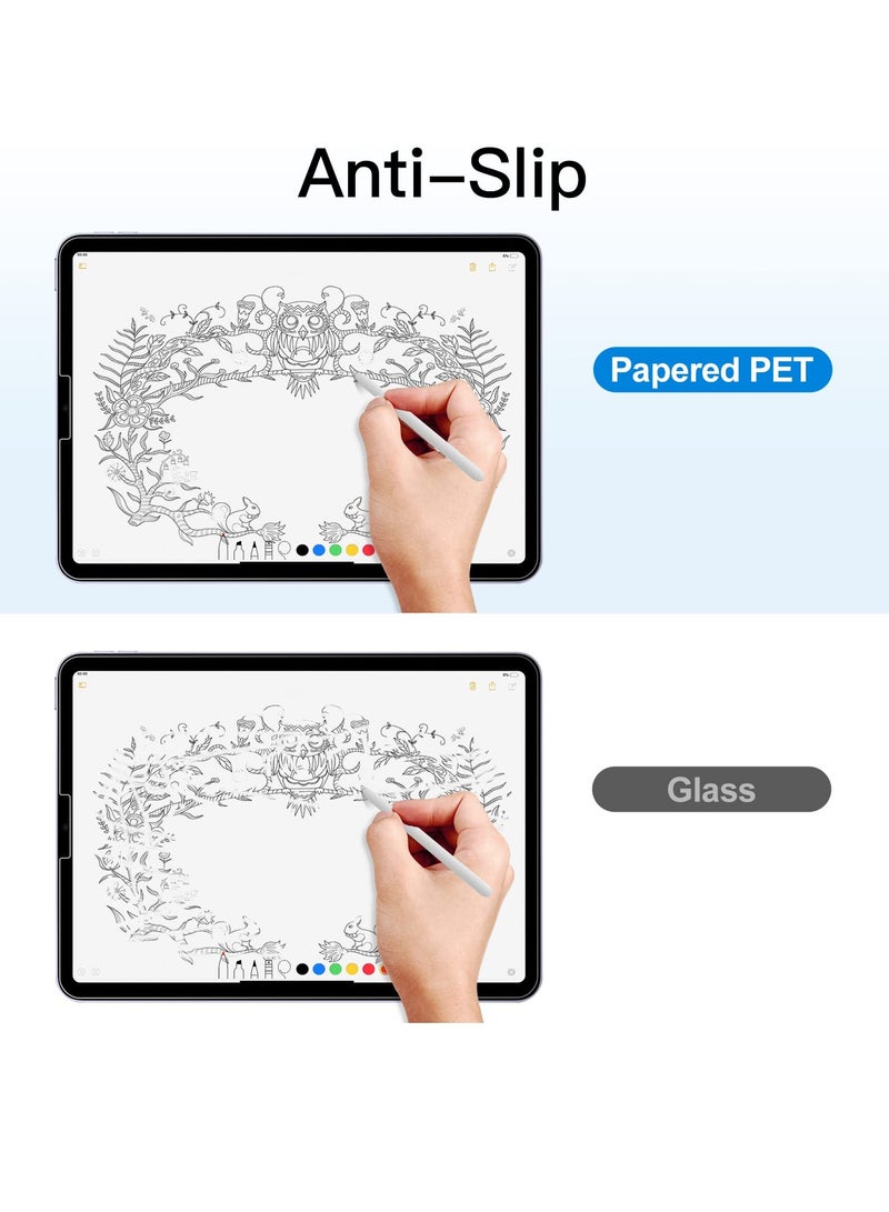 جي تيك واقي شاشة ورقي لجهاز Ipad Air 5 و4 (10.9 بوصة 2022 2020 موديل الجيل الخامس والجيل الرابع) فيلم ورقي غير لامع مضاد للوهج للحيوانات الأليفة للرسم - Image 3