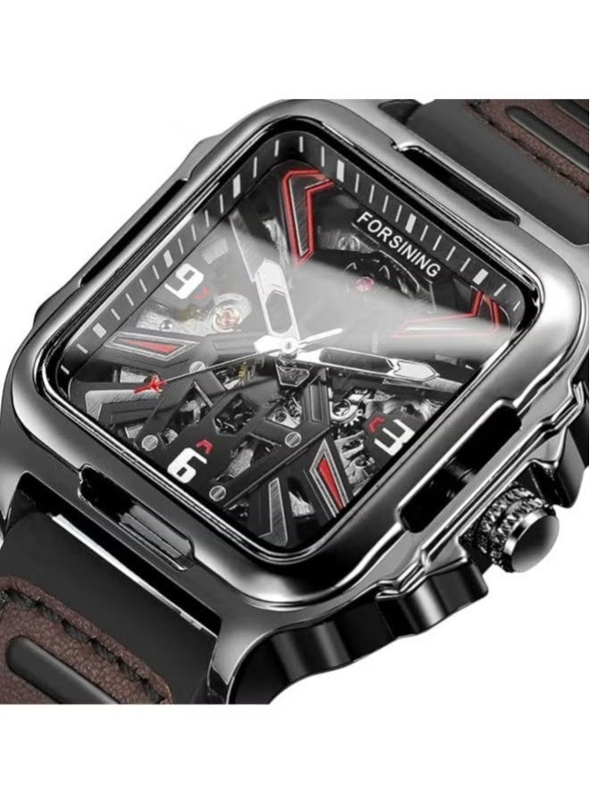 FORSINING Watches for Men Watch Leather Strap Luxury Luminous Water Resistant Automatic Mechanical Wristwatch 1008 - Image 3