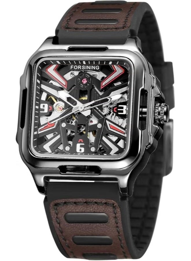 FORSINING Watches for Men Watch Leather Strap Luxury Luminous Water Resistant Automatic Mechanical Wristwatch 1008 - Image 1