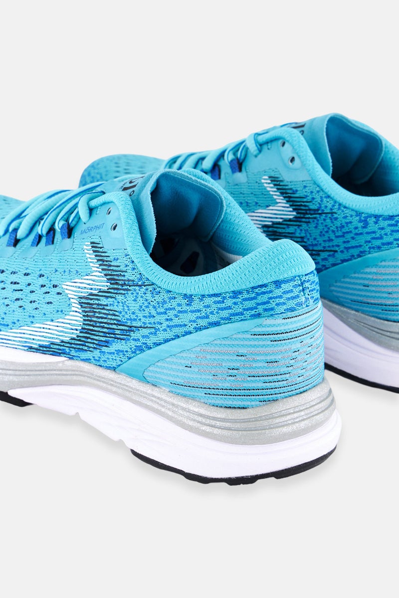 361 Degrees أحذية جري نسائية عريضة بحبال 4، مجموعة أزرق/أبيض - Image 2