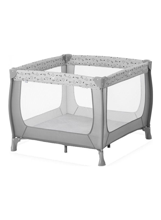 hauck Sleep N Play Sq Playpen Travel Cot For Babies And Children From Birth To 15 Kg, Square 90 X 90 Cm, Compact Foldable Includes Carry Bag - Nordic Grey - Image 1