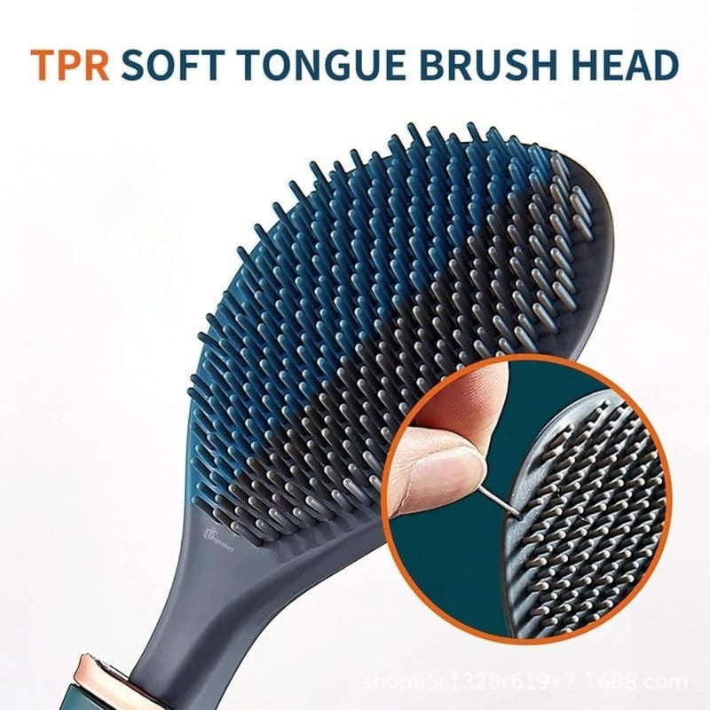 Caltero Silicone Toilet Cleaner Brush with Non-Slip Long Handle and Holder Set Flexible Stand Western Toilet Bowl Cleaning Brushes for Bathroom with Wall Mounted Holder - Image 3