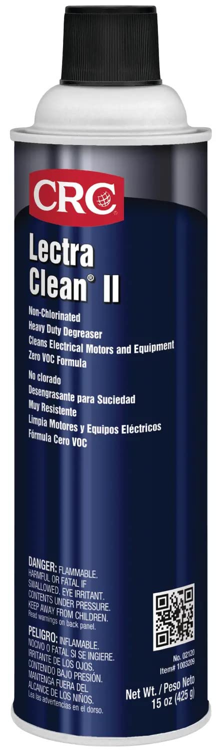 CRC-2120 Lectra Clean II Non-Chlorinated Heavy Duty Liquid Degreaser, 15 oz Aerosol Can, Clear - Image 5