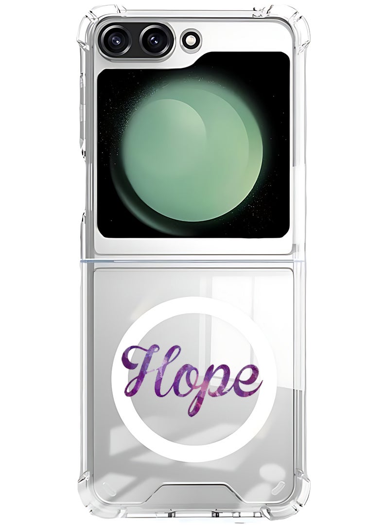 Theodor Magnetic Case for Samsung Galaxy Z Flip 6 Compatible with MagSafe Wireless Charging, Shockproof Phone Bumper Cover Hope - Image 1