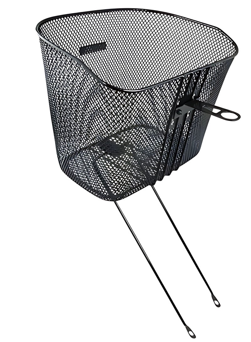 Bicycle Front Basket, Metal Wire, Black - Image 4