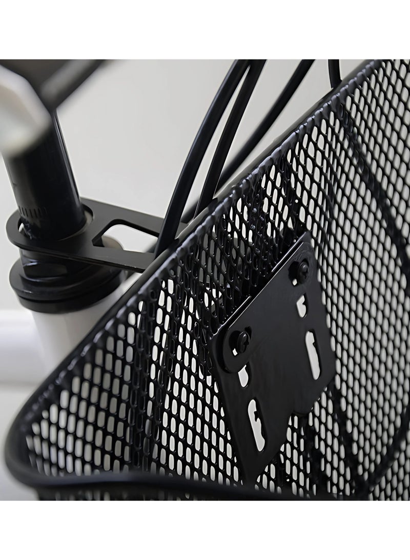 Bicycle Front Basket, Metal Wire, Black - Image 5