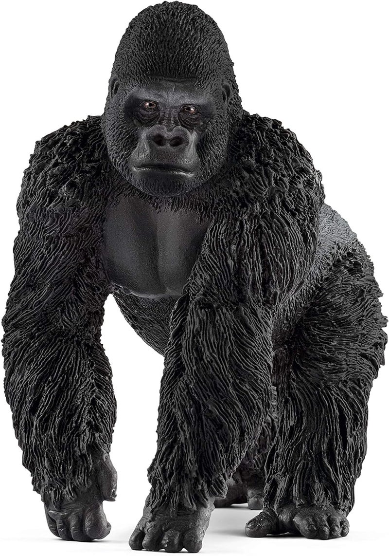 Schleich تمثال غوريلا ذكر واقعي من شلايش وايلد لايف - لعبة غوريلا ذكر مفصلة وأصلية للأطفال للبنين والبنات للتعليم والخيال واللعب، هدية متينة للغاية للأطفال من عمر 3 سنوات فما فوق - Image 1