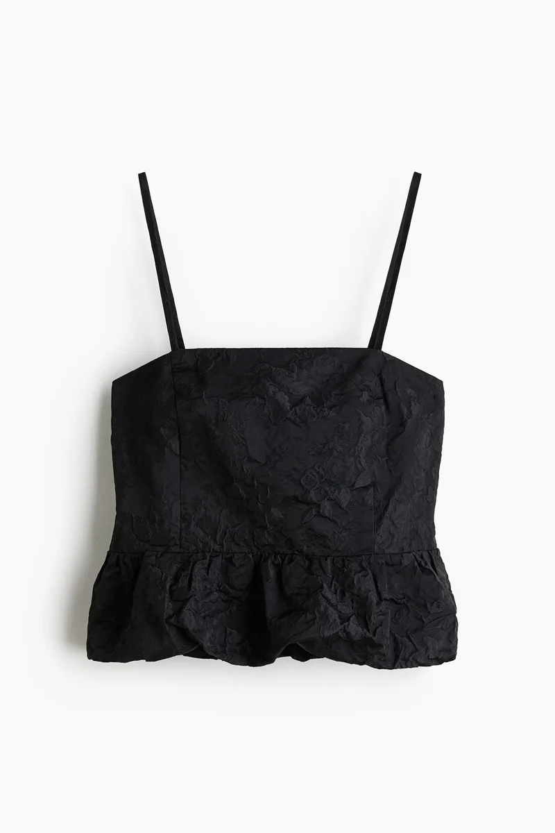 H&M Bubble-hem strappy top