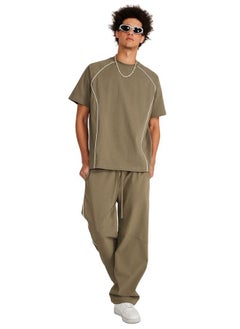 Mei Stylish Unisex Men and Women Drawstring Baggy Wide Bottom Leg Long Side Stripe Track Pant  - Image 4