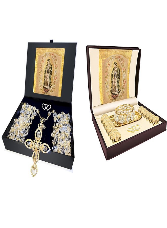 ESNOY Premium Wedding Set Lazo Para Boda Catolica and Arras Para Boda Catolica,Arras De Boda Cristiana With Wedding Lasso for Ceremony Catholic Decoracion De Boda,Wedding Coins Regalos Para Bodas - Image 1