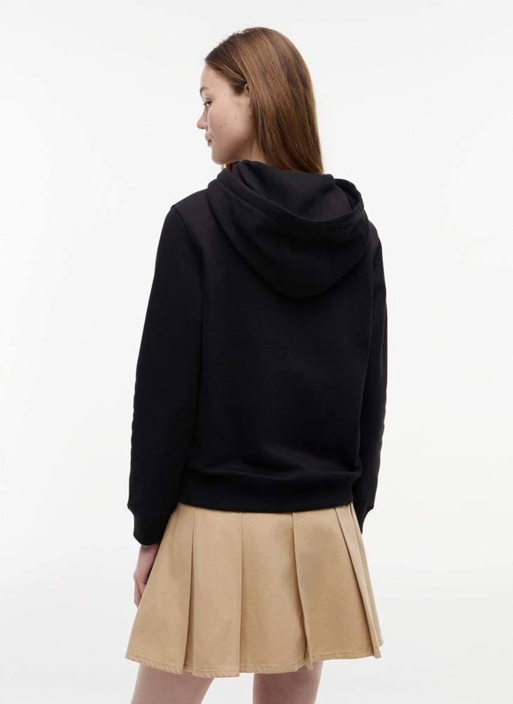 TOMMY JEANS Zip-Thru Brushed Fleece Drawstring Hoody - Image 2