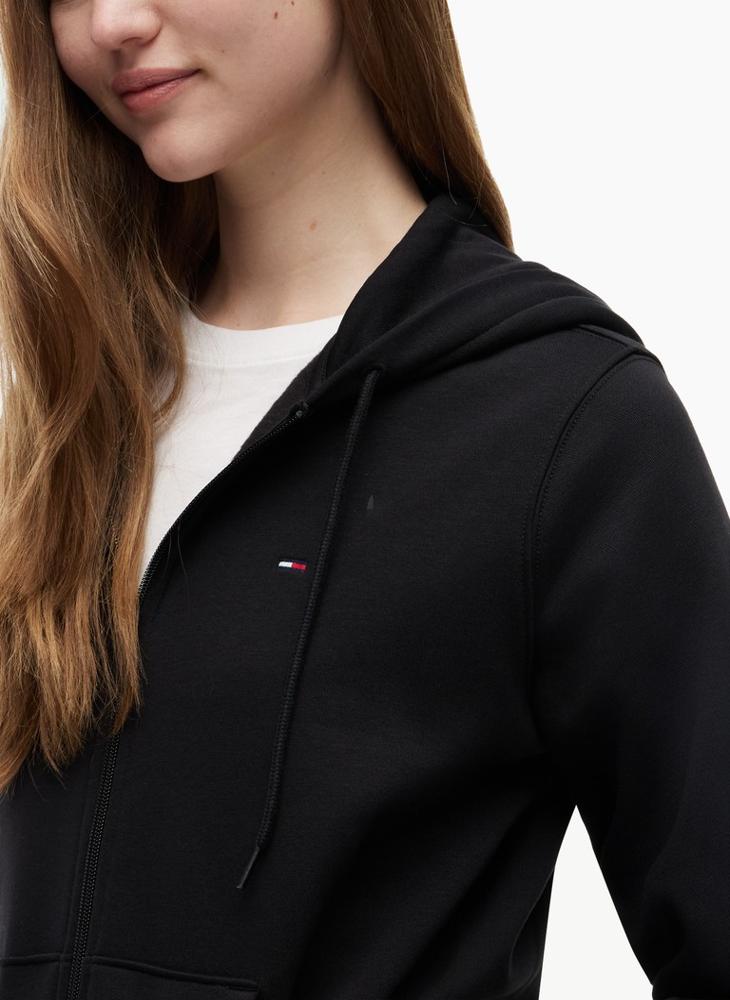 TOMMY JEANS Zip-Thru Brushed Fleece Drawstring Hoody - Image 3