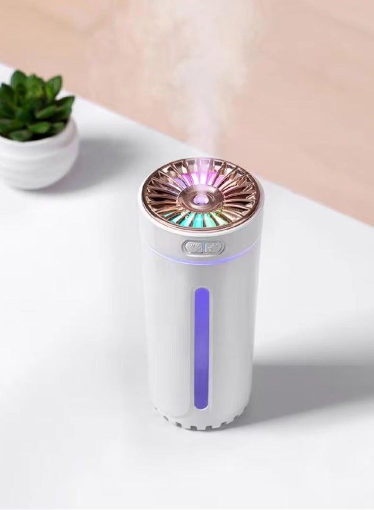 300ml Colorful Ambient Light Air Humidifier and Aroma Diffuser Humidifier for Desktop, Home, Car  - Image 1