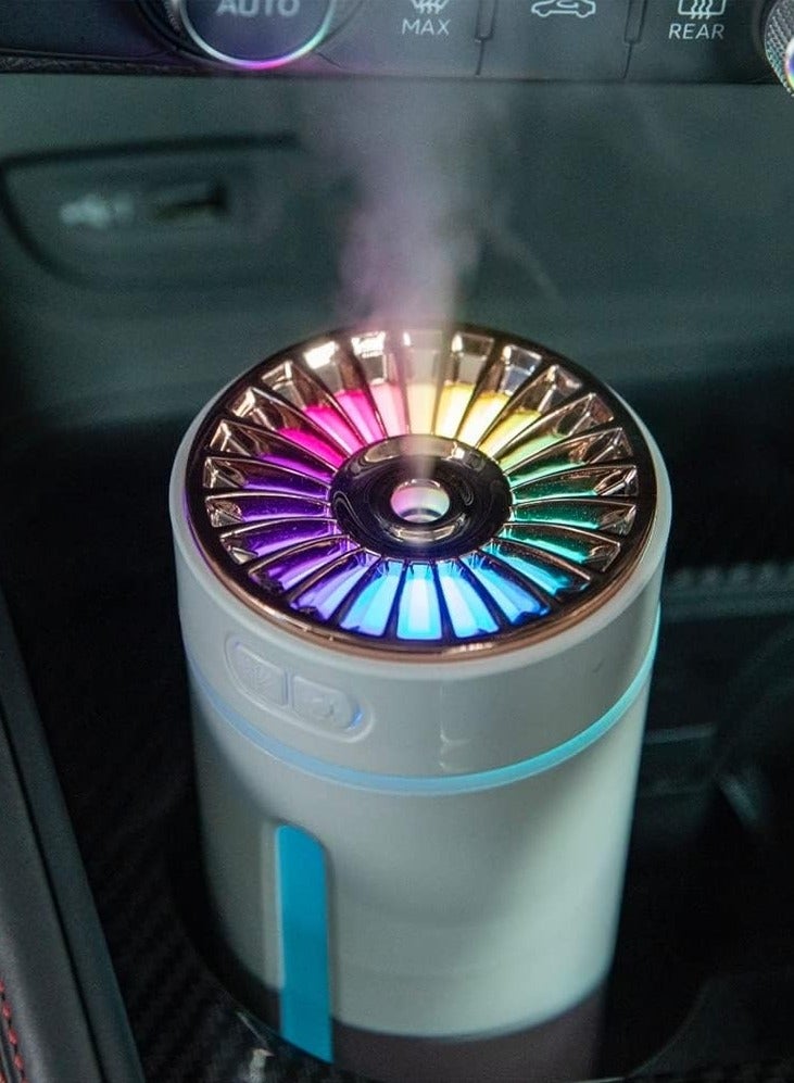 300ml Colorful Ambient Light Air Humidifier and Aroma Diffuser Humidifier for Desktop, Home, Car  - Image 3
