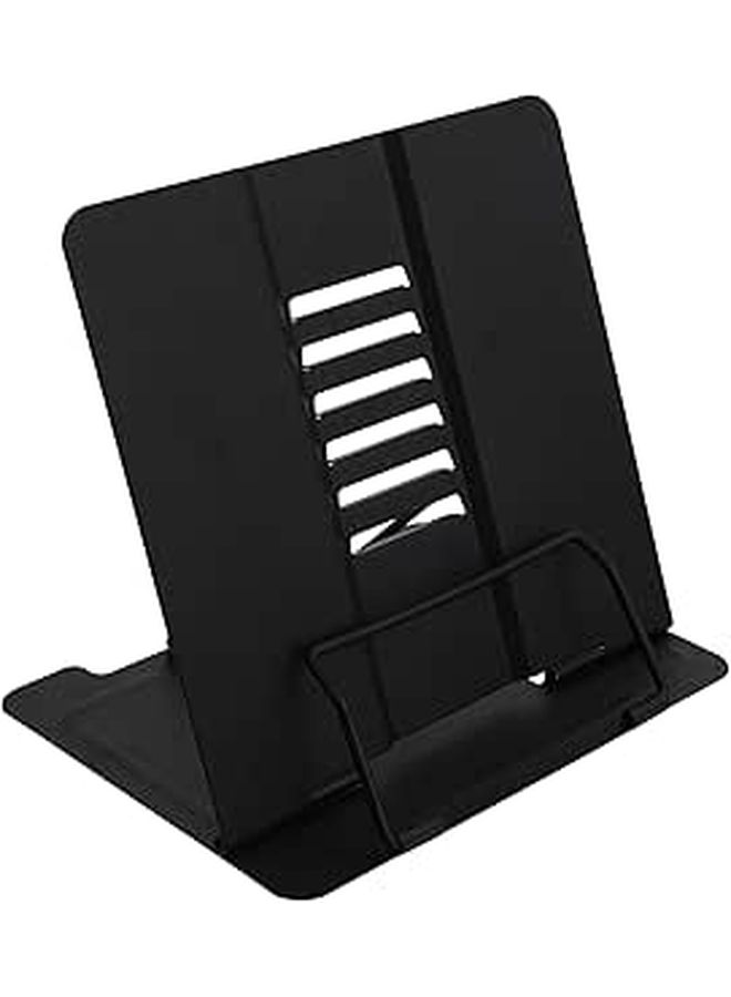 Adjustable Metal Desktop Book Stand For Students With Vision Protection Black - Image 1