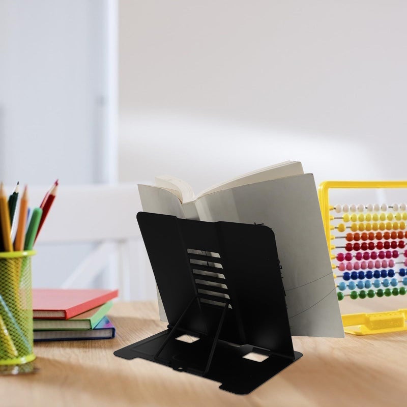 Adjustable Metal Desktop Book Stand For Students With Vision Protection Black - Image 5