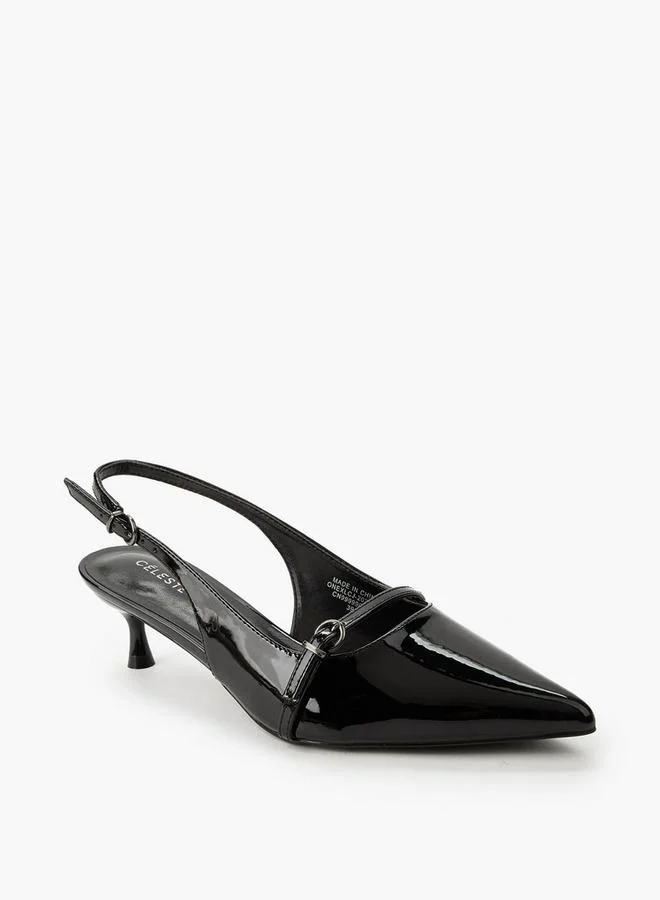 Celeste Women Kitten Heel Pointed Toe Shoes