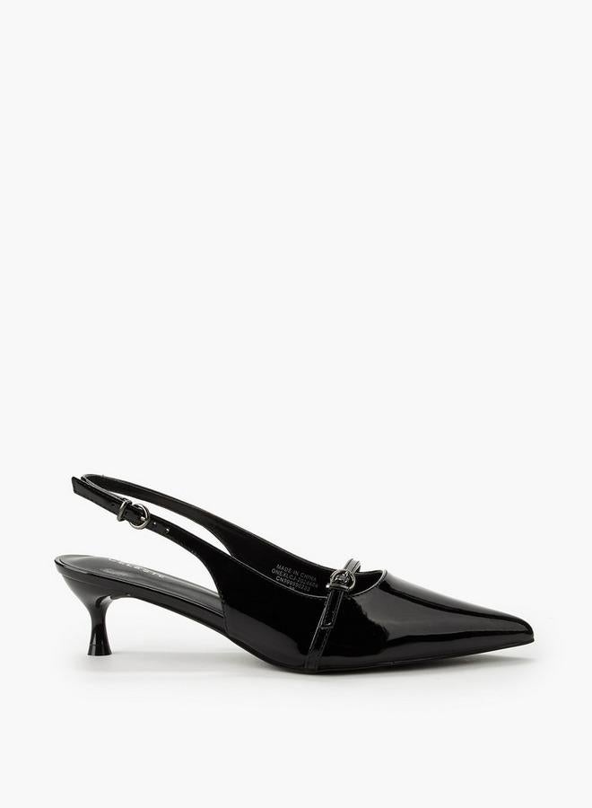 Celeste Women Kitten Heel Pointed Toe Shoes - Image 3
