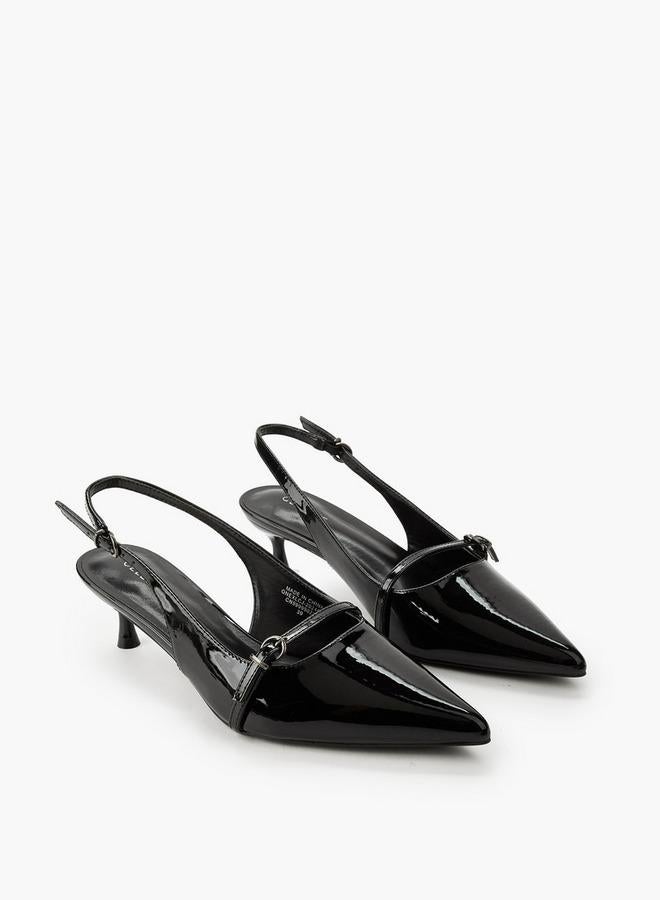 Celeste Women Kitten Heel Pointed Toe Shoes - Image 1