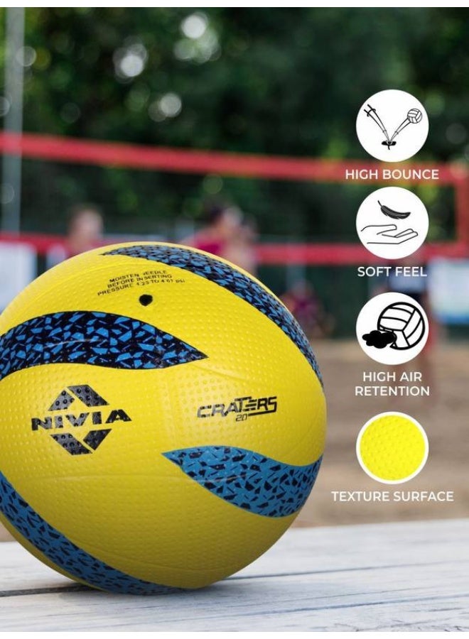 Nivia NIVIA Craters Volleyball - Size: 4  (Standard, Pack of 1, Blue, Yellow) - Image 2