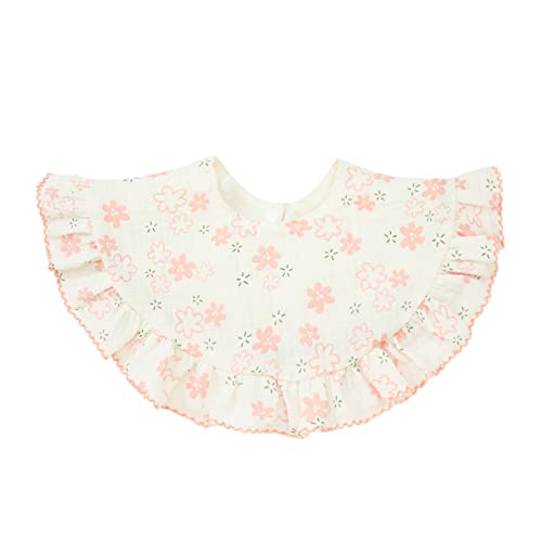 Nishine 4 pcs Unisex Baby Muslin Bandana Drool Bibs 360 Degree Rotatable Cotton Teething Feeding Drooling Bibs for Boy Girl (flower set) - Image 2