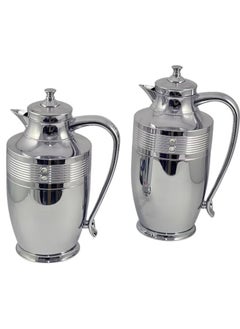 Homemaker Premium Quality 2-Piece Flask Set (0.75L & 1L) – Elegant Silver Finish, Durable Stainless Steel Construction 