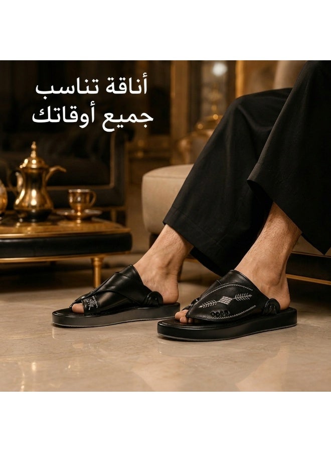 حذاء شباب جلدي انزلاق نعل سميك 2.5 سم مضاد للانزلاق مناسبة للمنزل والاستخدام اليومي علامة CHXFLY - Image 2