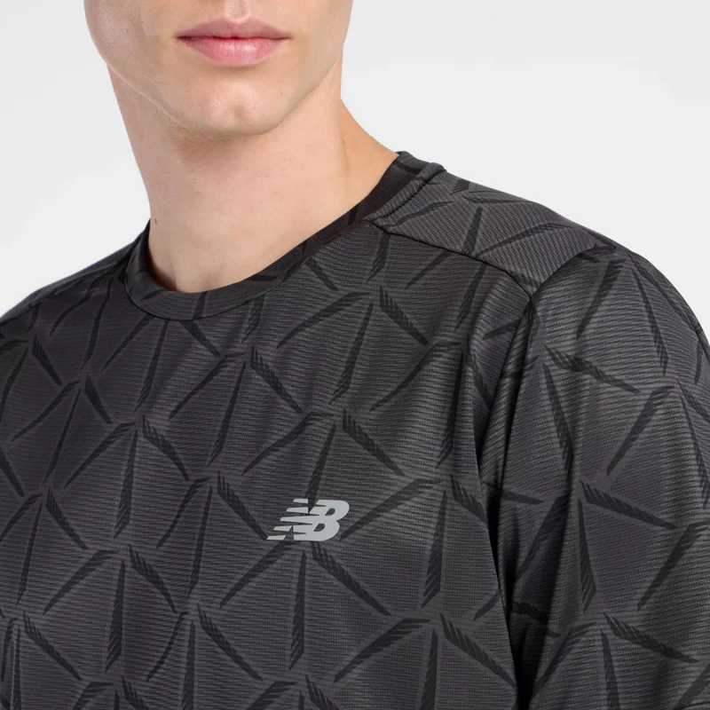 New Balance Black Sport Essential Printed T-Shirt for Men | Best Price UAE