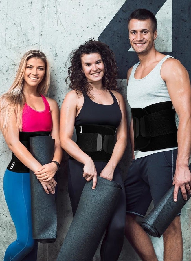 MOLUTAN Men Waist Trainer Trimmer for Tummy Control Compression Shapewear Body Shaper Sweat Belt XX-Large Black - Image 3