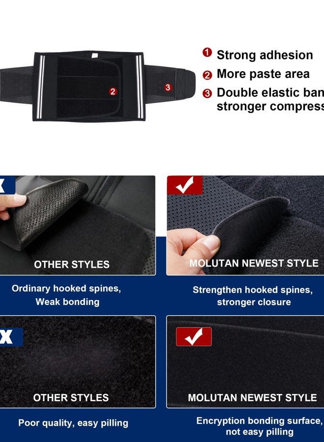 MOLUTAN Men Waist Trainer Trimmer for Tummy Control Compression Shapewear Body Shaper Sweat Belt XX-Large Black - Image 4