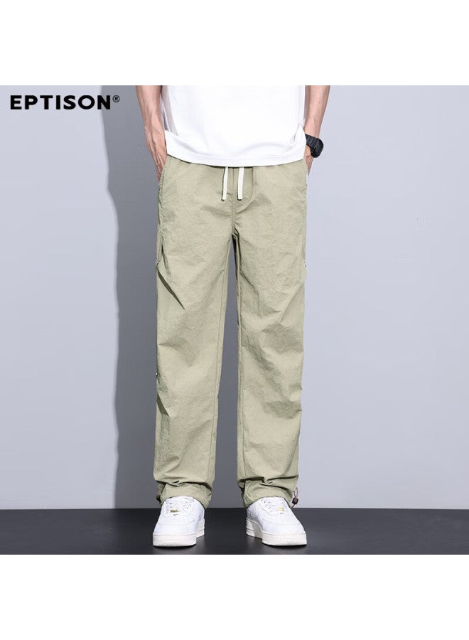 EPTISON Yipin Tiancheng Men'S Summer Thin Breathable Ice Silk Fashion Simple Paratrooper Pants Men'S Loose Outdoor Sports Long Pants - Image 3