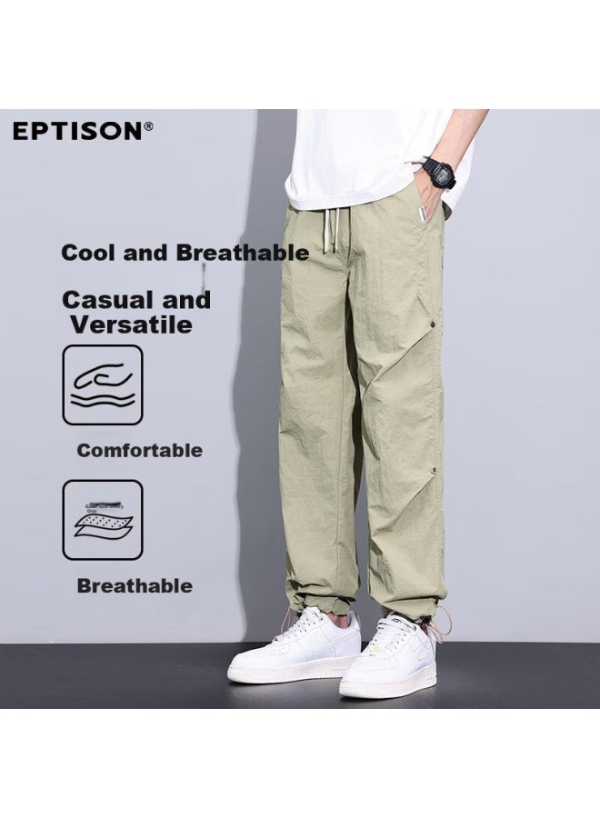EPTISON Yipin Tiancheng Men'S Summer Thin Breathable Ice Silk Fashion Simple Paratrooper Pants Men'S Loose Outdoor Sports Long Pants - Image 1