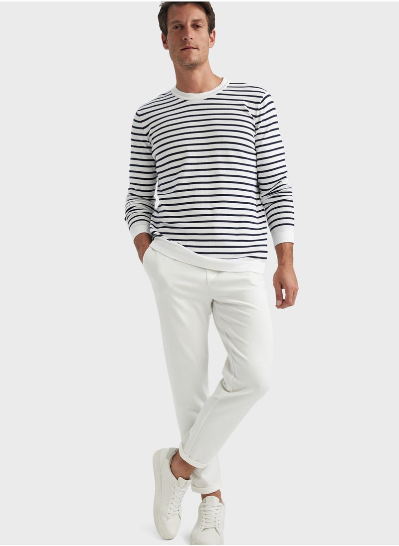DeFacto - Striped Sweatshirt - Image 1