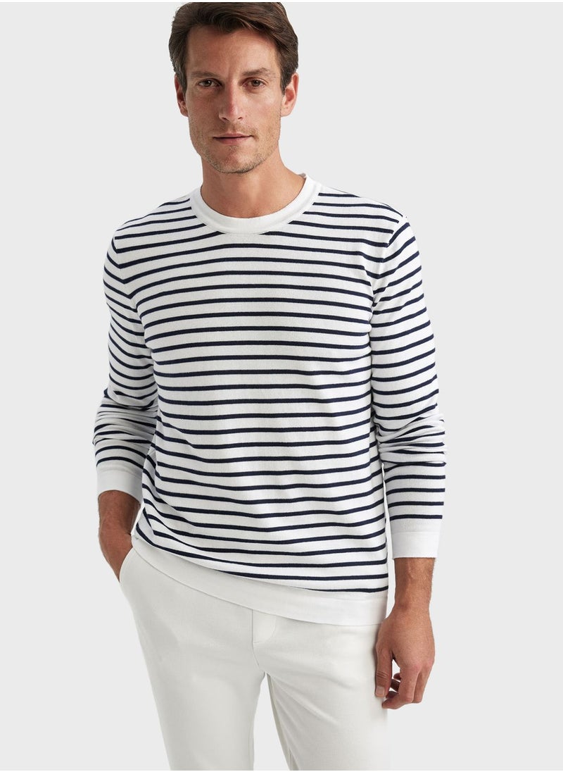 DeFacto - Striped Sweatshirt - Image 1