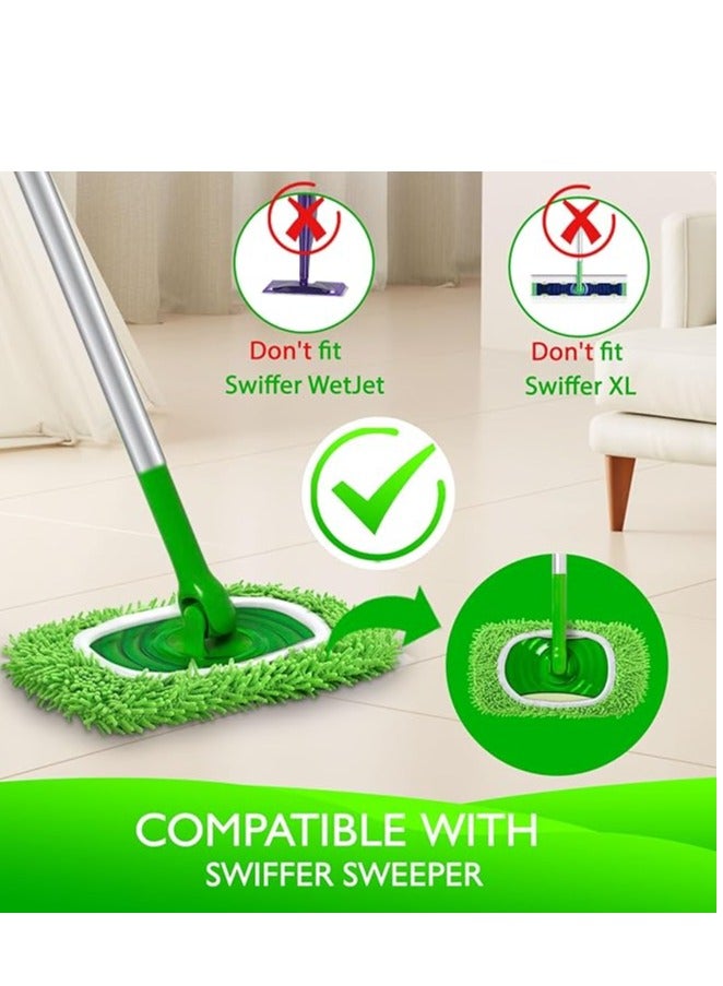 Nakhl 3 Pack Reusable Microfiber Mop Pads Compatible with Wet and Dry Flat mop Cover - Image 2