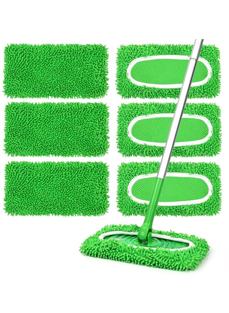 Nakhl 3 Pack Reusable Microfiber Mop Pads Compatible with Wet and Dry Flat mop Cover - Image 1