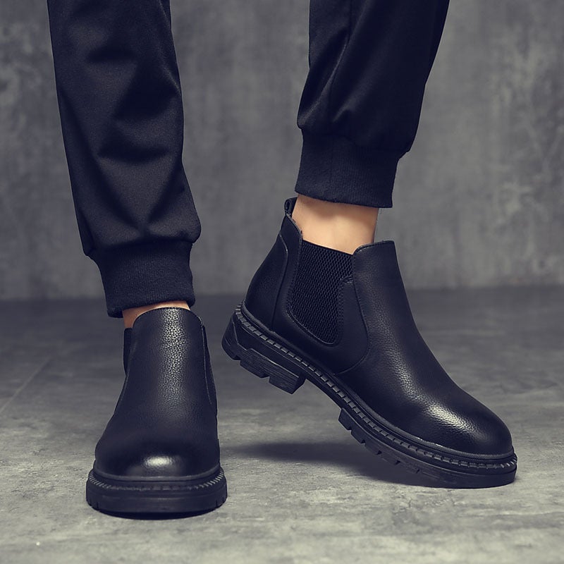 Men'S Martin Boots British Short Boots Chelsea Boots Retro Tooling Men'S Shoes Zyg09 One-Piece Delivery - Image 3