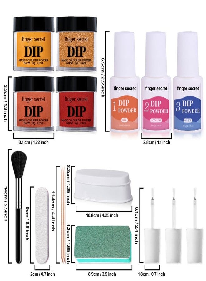 AOBOO 8Colors Dip Powder Nail Kit,Nail Dipping Powder 10g/fl.oz,4Pcs Dipping PowderS Liquid Set with Manicure Tools,Dip PowderS NailS Kit Starter Salon DIY Home (A6, 1) - Image 4