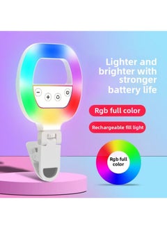 General W60 Mobile Phone Fill Light Mini Portable Photo Video Selfie Beauty RGB Clip Fill Light Camera Pocket Light-Specifications:W60 Three-color Fill Light  - Image 2