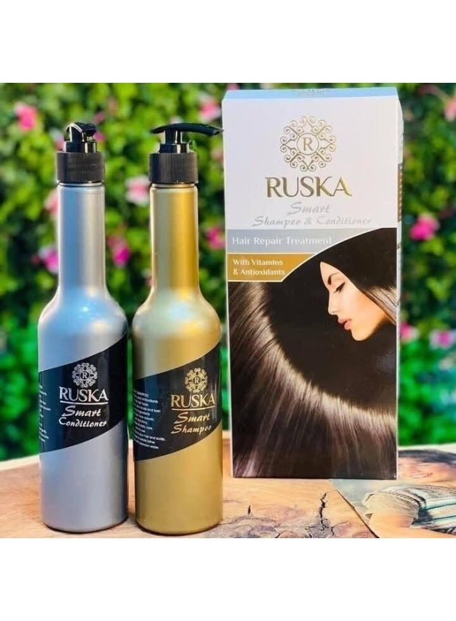 Ruska Smart Care Complete Protein and Keratin Hair Care Set – The Golden Quartet for Protein-Treated and Color-Based Hair Care – (Shampoo + Conditioner + Serum + Hair Mask) - Image 5