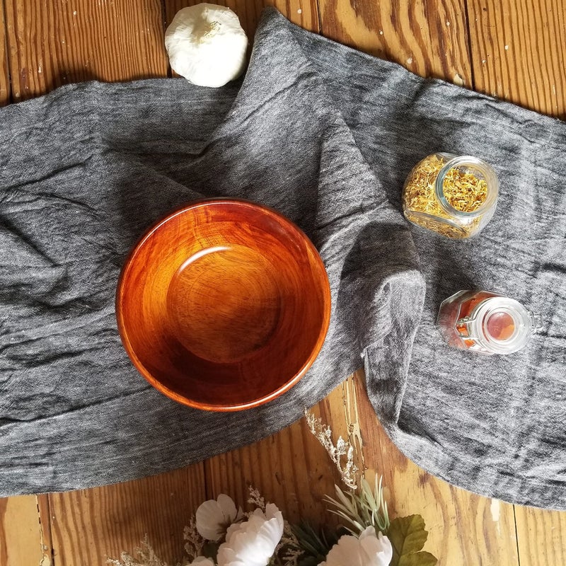 Lipper International Cherry Finished Salad Bowl  Small  7 Diameter x 2 1/2 Height  Single Bowl - Image 3