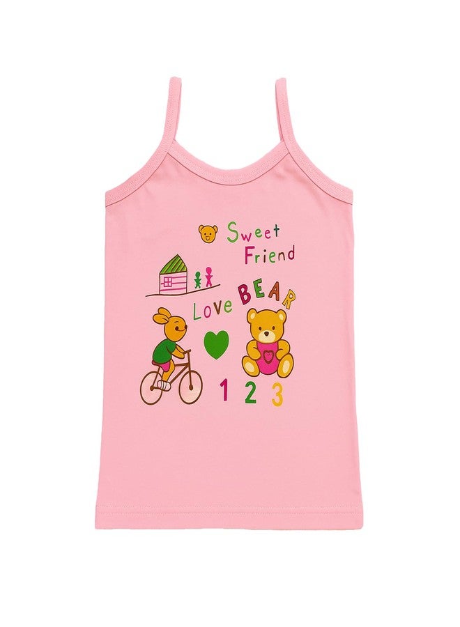 Kidbea® Girls Innerwear Vests | Cotton Camisoles with Cute Prints for Infant, Pack of 3 (3-4 Years) - Image 4